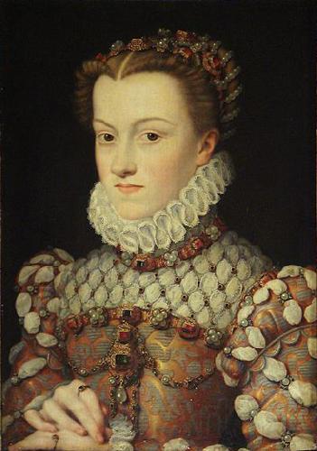 Francois Clouet Elisabeth of Austria, Queen of France, daughter of Holy Roman Emperor Maximilian II. of Austria and Infanta Maria of Spain, wife of King Charles Charl